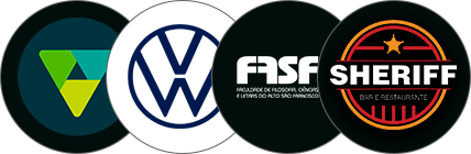 Logotipos de clientes que confiam na Pisom Mídias